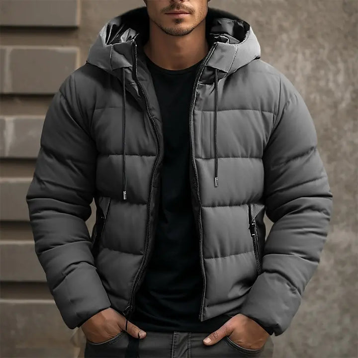 Chaqueta De Invierno Para Hombre Con Bolsillo Con Cremallera | Mangas Largas