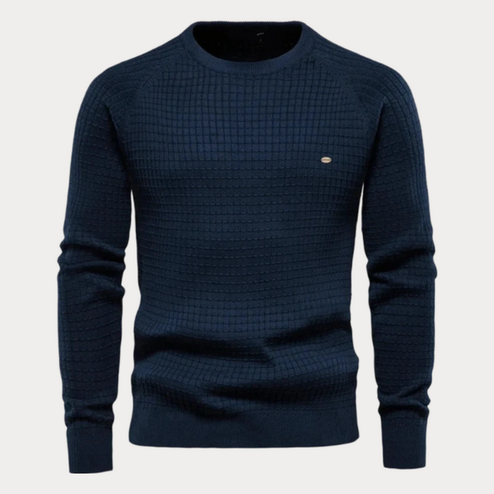 Jersey De Cuello Redondo De Punto Para Hombre | Mangas Largas