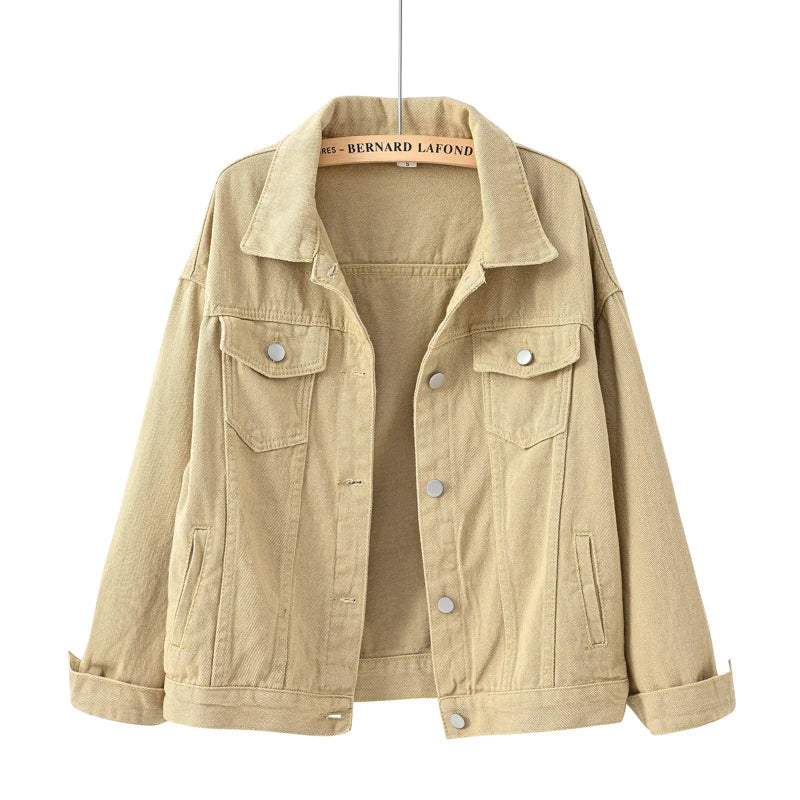 Chaqueta Corta Con Botones Para Mujer | Bolsillo En El Pecho
