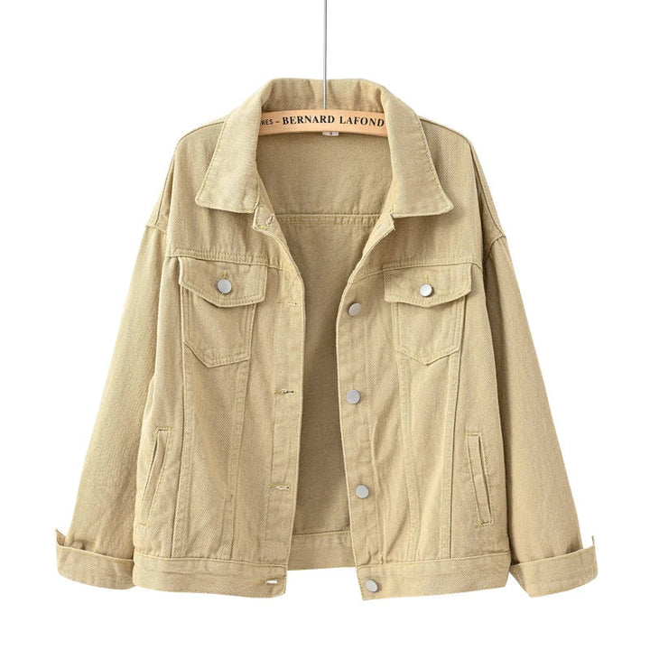 Chaqueta Corta Con Botones Para Mujer | Bolsillo En El Pecho