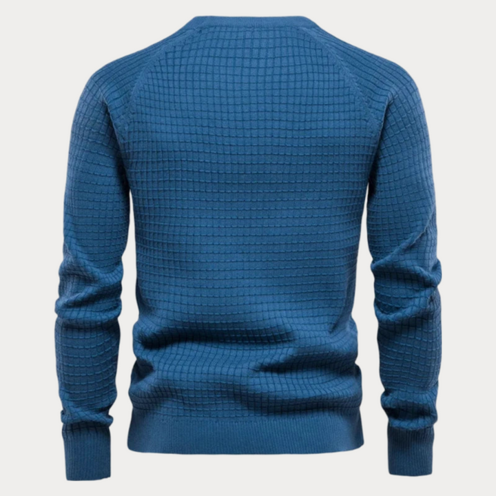 Jersey De Cuello Redondo De Punto Para Hombre | Mangas Largas