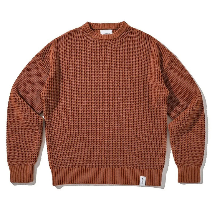 Jersey De Manga Larga De Punto Informal Para Hombre | De Gran Tamaño