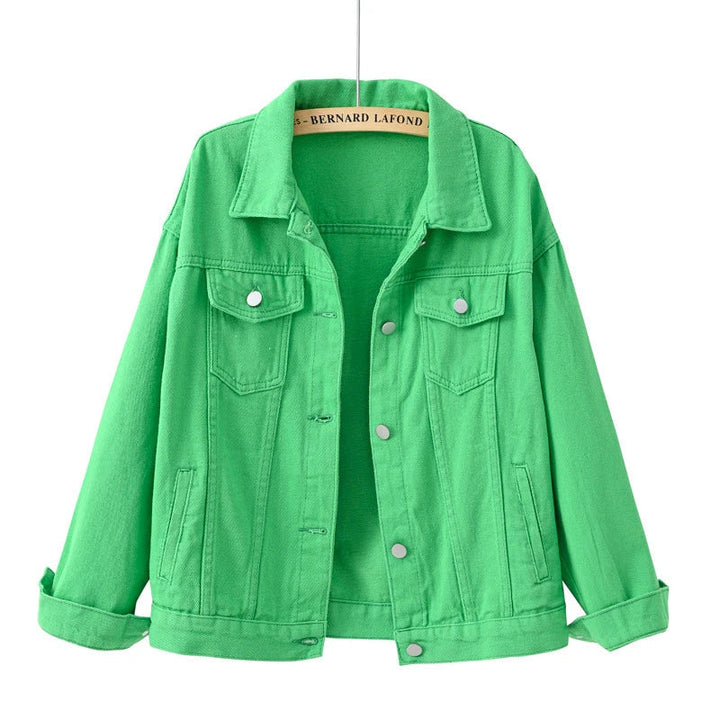 Chaqueta Corta Con Botones Para Mujer | Bolsillo En El Pecho