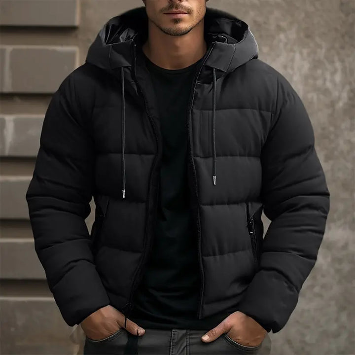 Chaqueta De Invierno Para Hombre Con Bolsillo Con Cremallera | Mangas Largas