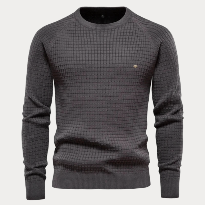 Jersey De Cuello Redondo De Punto Para Hombre | Mangas Largas