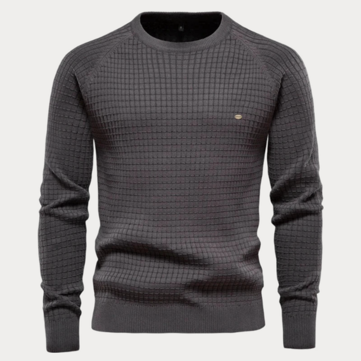 Jersey De Cuello Redondo De Punto Para Hombre | Mangas Largas