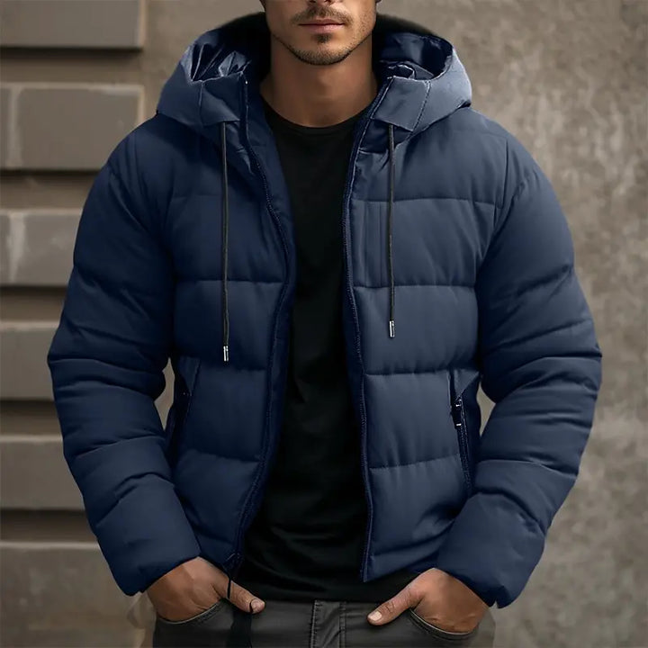 Chaqueta De Invierno Para Hombre Con Bolsillo Con Cremallera | Mangas Largas