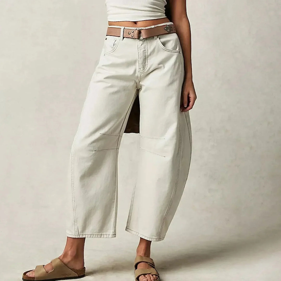 Pantalones De Mujer De Pierna Ancha Y Cintura Alta | Informales