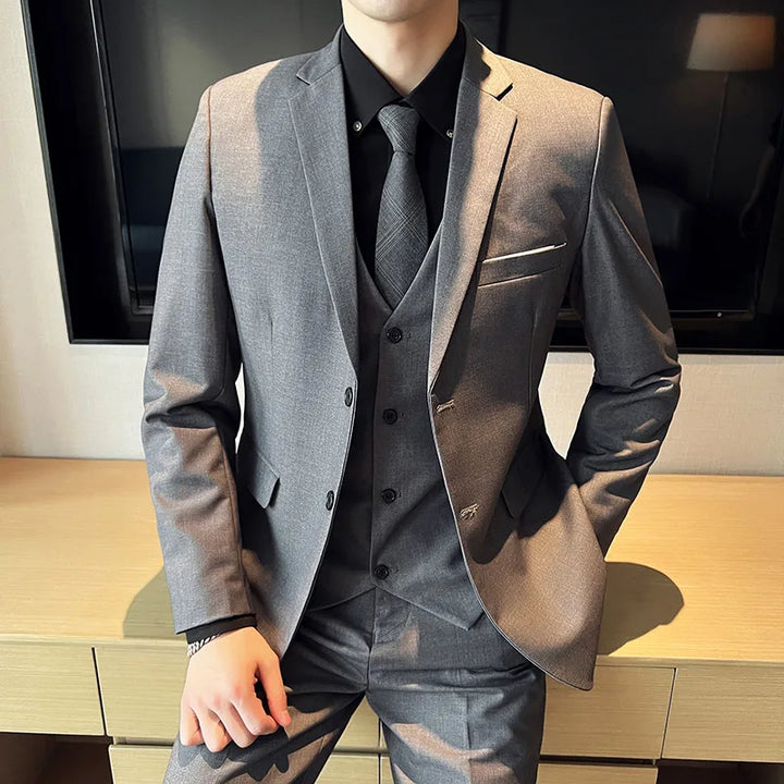 Traje De Invitados De Boda Formal De 3 Piezas Para Hombre | Empresas