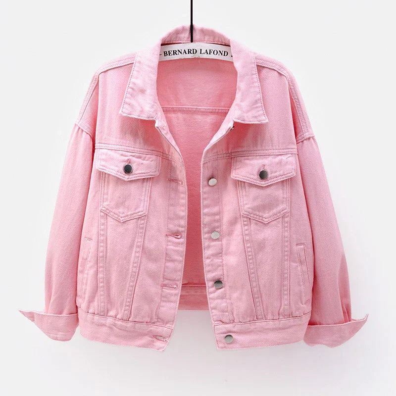 Chaqueta Corta Con Botones Para Mujer | Bolsillo En El Pecho