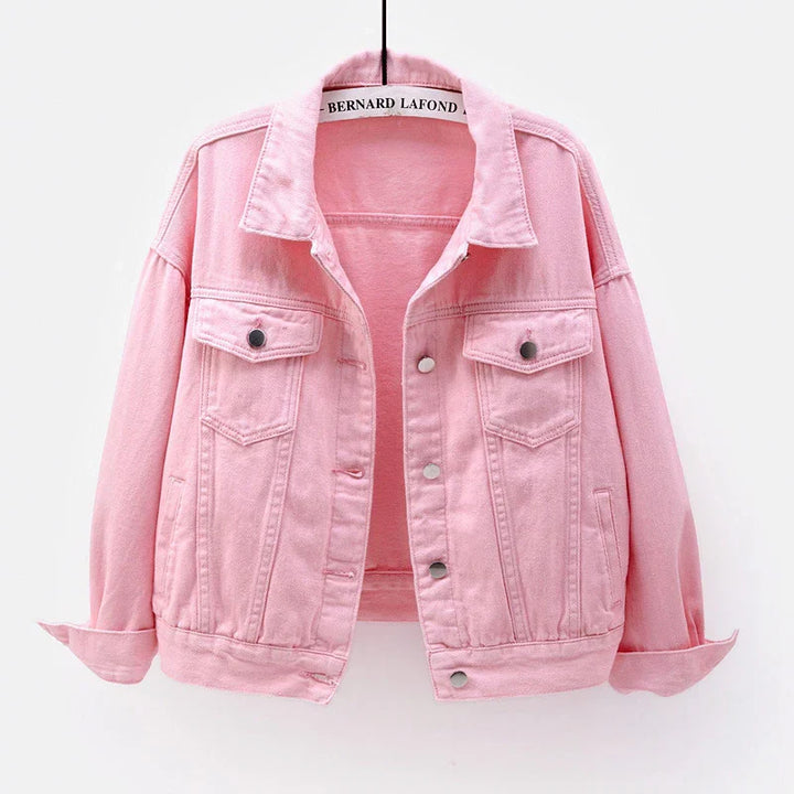 Chaqueta Corta Con Botones Para Mujer | Bolsillo En El Pecho