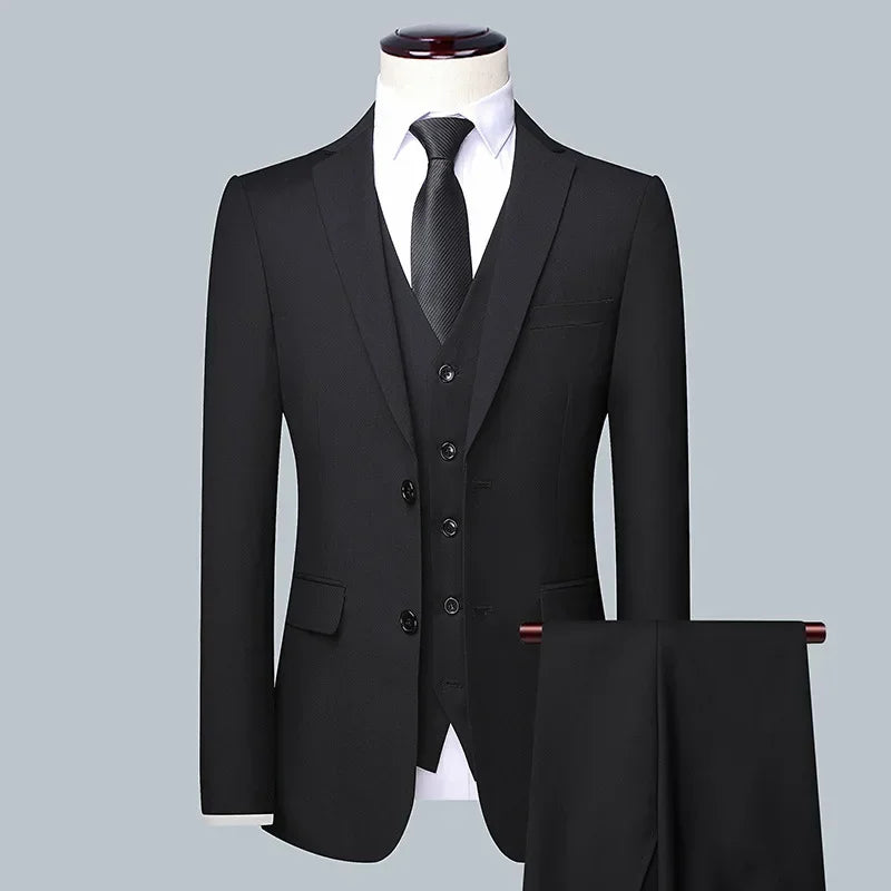Hombres 3 Piezas Traje De Boda Formal De Invitados Set | Elegante