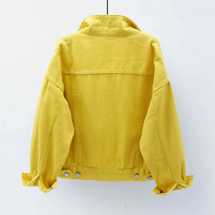 Chaqueta Corta Con Botones Para Mujer | Bolsillo En El Pecho