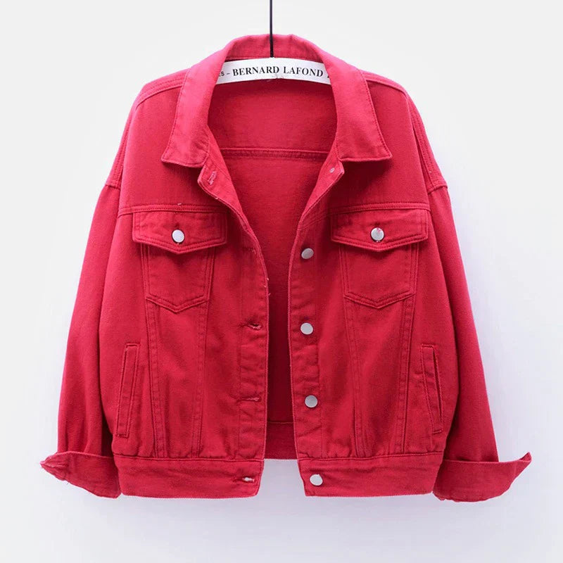 Chaqueta Corta Con Botones Para Mujer | Bolsillo En El Pecho