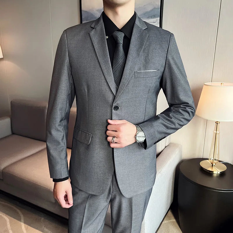 Traje De Invitados De Boda Formal De 3 Piezas Para Hombre | Empresas