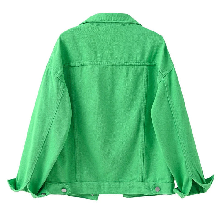 Chaqueta Corta Con Botones Para Mujer | Bolsillo En El Pecho