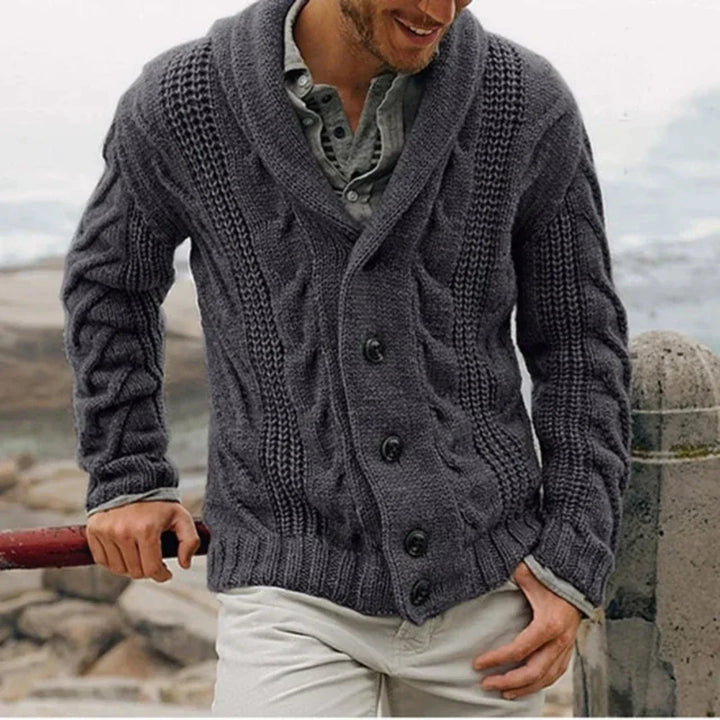 Cárdigan De Invierno Con Botones Para Hombre | De Punto