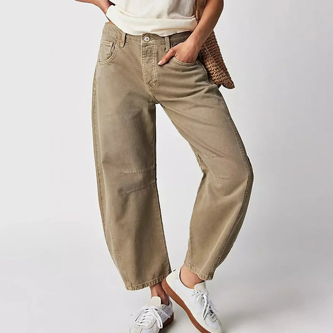 Pantalones De Mujer De Pierna Ancha Y Cintura Alta | Informales