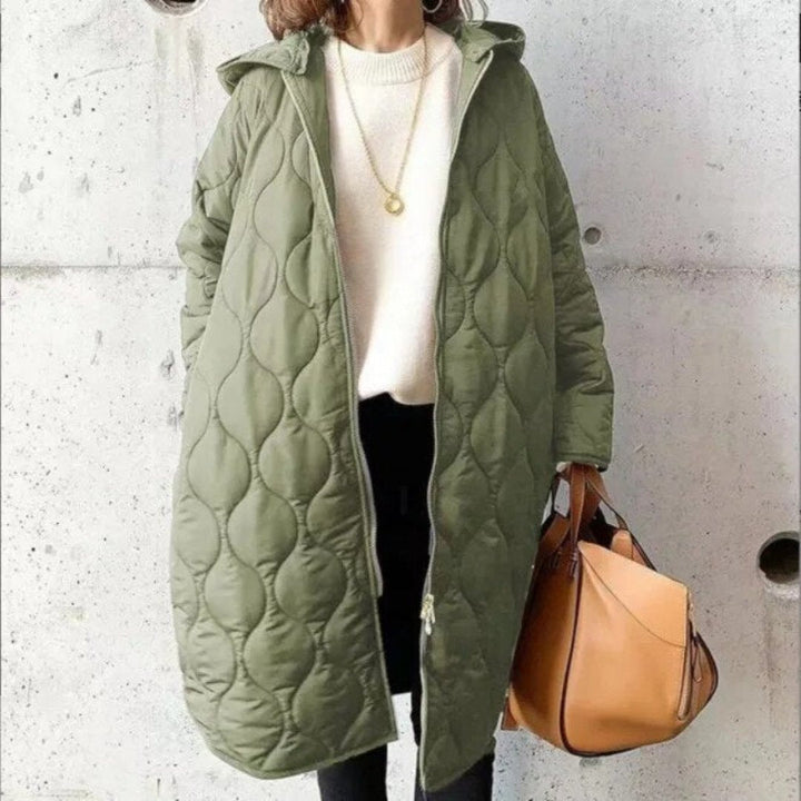 Chaqueta Acolchada Larga Para Mujer | Capucha