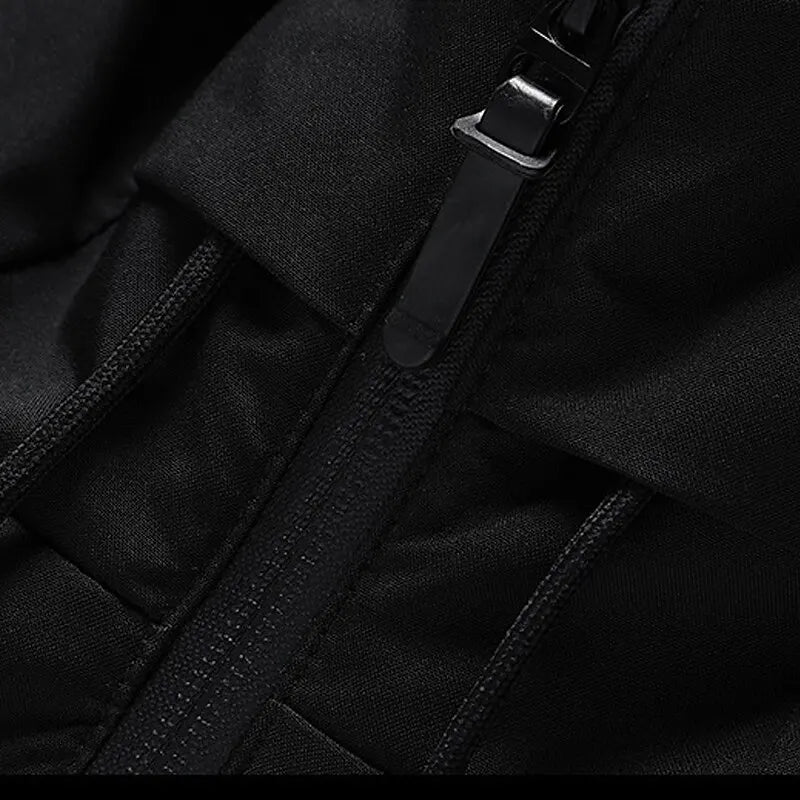 Chaqueta De Invierno Para Hombre Con Bolsillo Con Cremallera | Mangas Largas