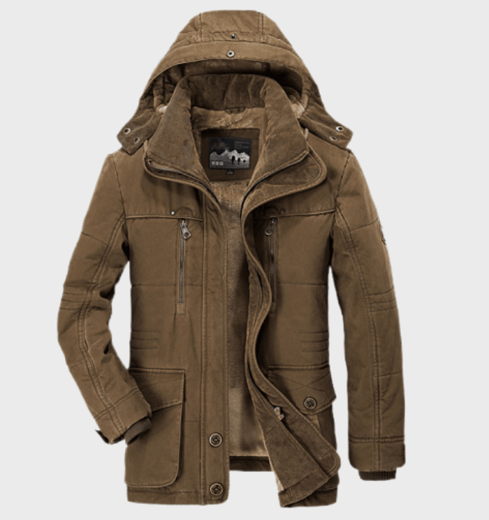 Chaqueta De Invierno Con Capucha Para Hombre | Multibolsillos