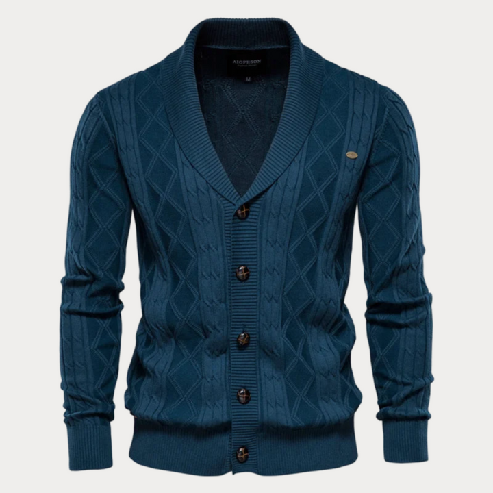 Cárdigan De Punto Con Botones Para Hombre | Cálido