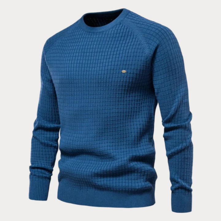 Jersey De Cuello Redondo De Punto Para Hombre | Mangas Largas