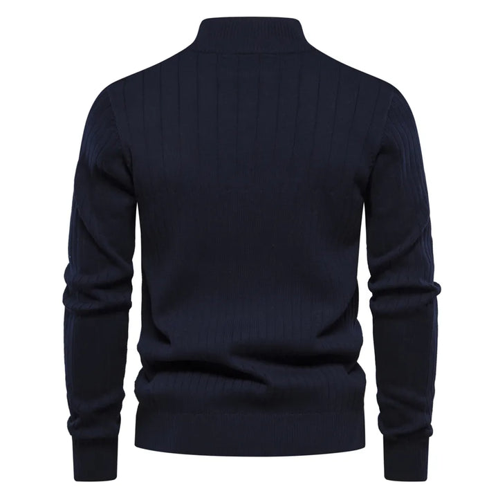 Jersey De Media Cremallera Para Hombre Con Mangas Largas | De Punto