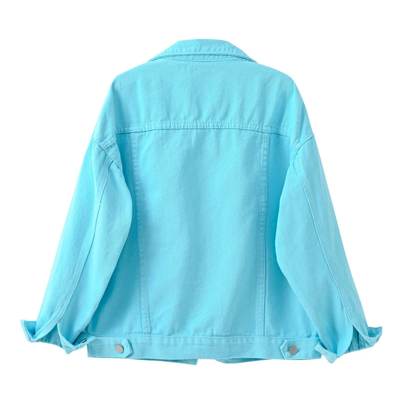 Chaqueta Corta Con Botones Para Mujer | Bolsillo En El Pecho