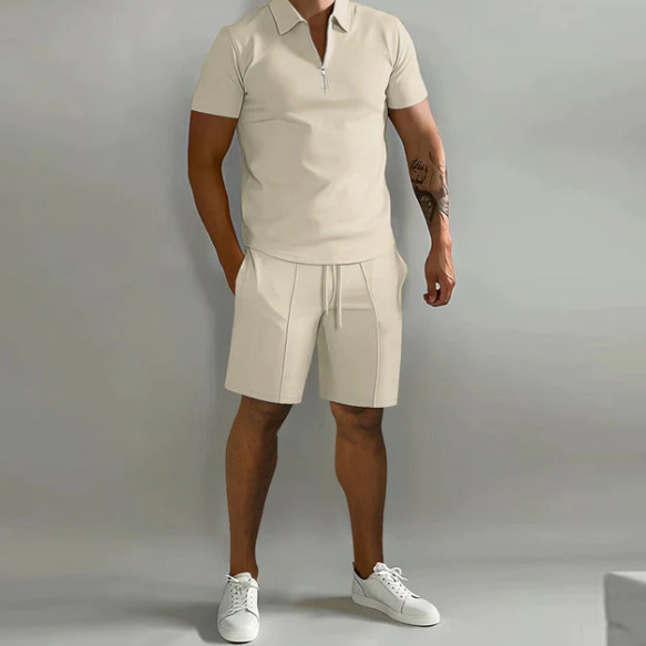 Conjunto Informal De Verano De 2 Piezas Para Hombre | Cómodo