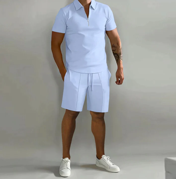 Conjunto Informal De Verano De 2 Piezas Para Hombre | Cómodo