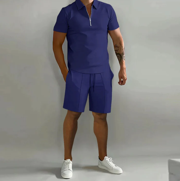 Conjunto Informal De Verano De 2 Piezas Para Hombre | Cómodo
