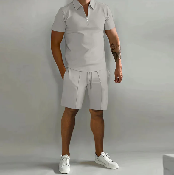 Conjunto Informal De Verano De 2 Piezas Para Hombre | Cómodo