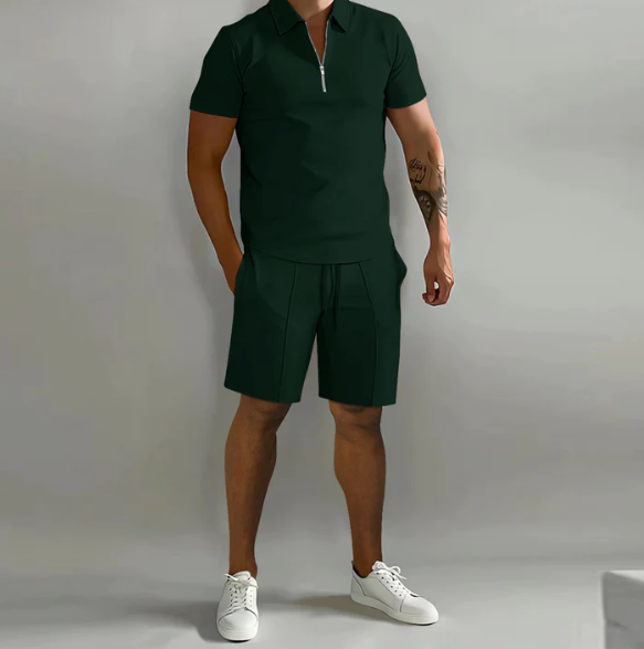 Conjunto Informal De Verano De 2 Piezas Para Hombre | Cómodo