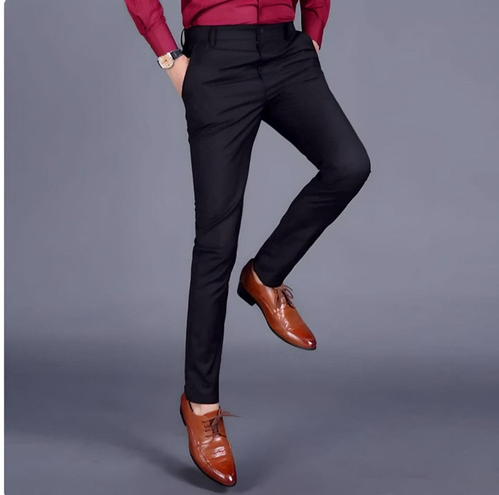 Pantalones De Negocios Elásticos Para Hombre | Corte Ajustado