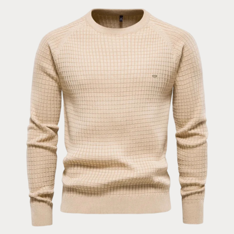 Jersey De Cuello Redondo De Punto Para Hombre | Mangas Largas