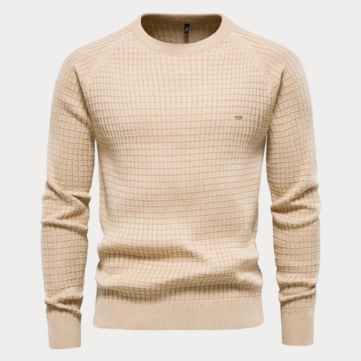 Jersey De Cuello Redondo De Punto Para Hombre | Mangas Largas