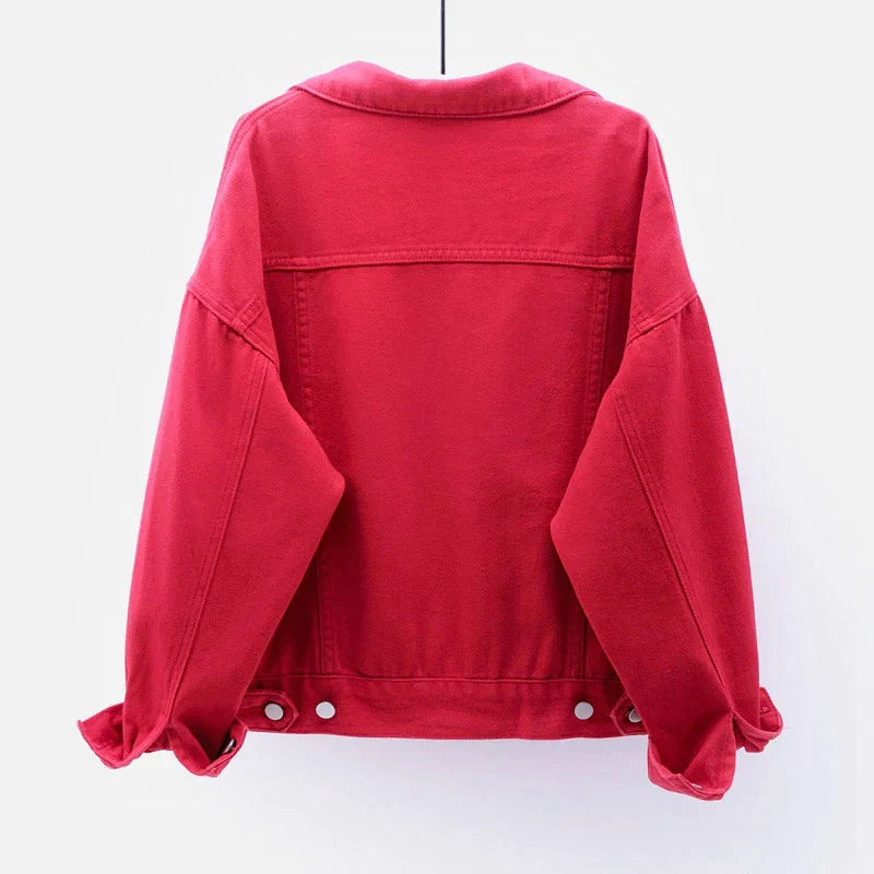 Chaqueta Corta Con Botones Para Mujer | Bolsillo En El Pecho