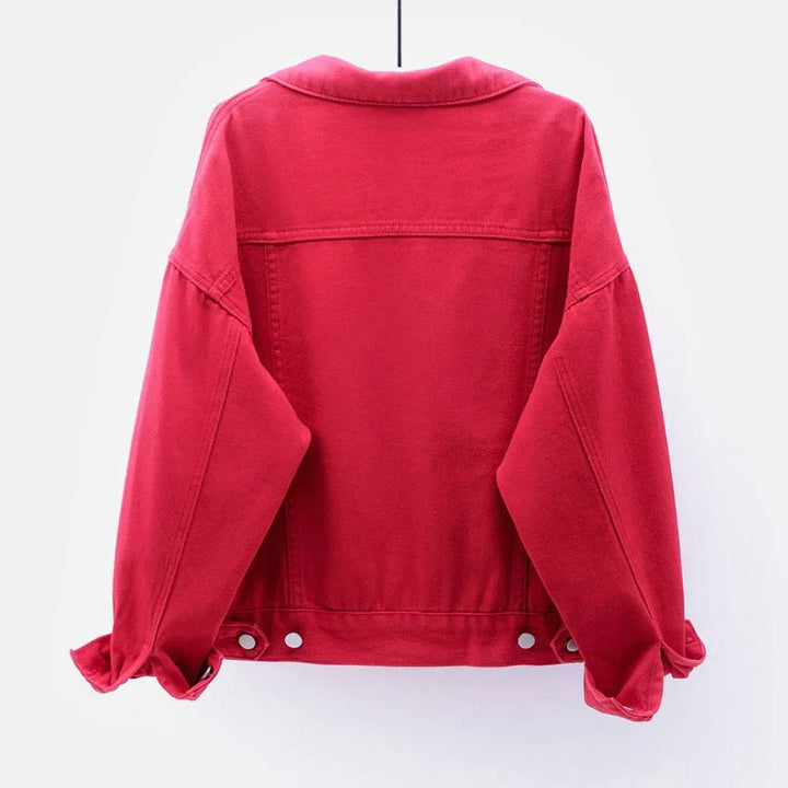 Chaqueta Corta Con Botones Para Mujer | Bolsillo En El Pecho