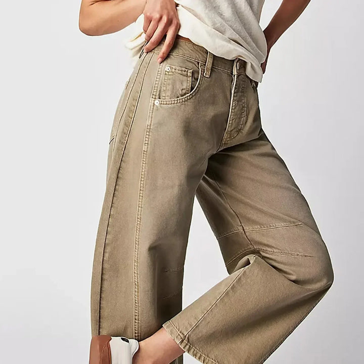 Pantalones De Mujer De Pierna Ancha Y Cintura Alta | Informales