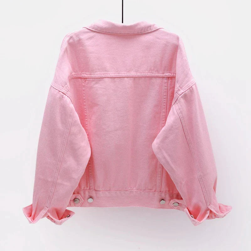 Chaqueta Corta Con Botones Para Mujer | Bolsillo En El Pecho