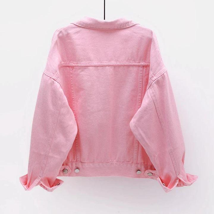 Chaqueta Corta Con Botones Para Mujer | Bolsillo En El Pecho