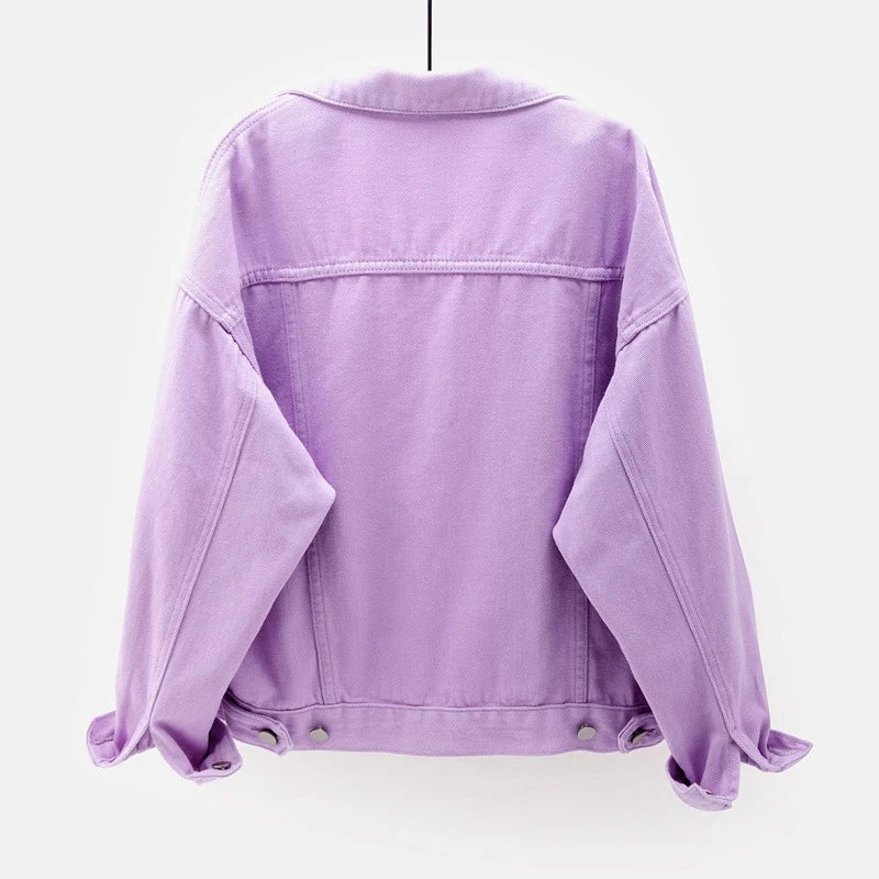 Chaqueta Corta Con Botones Para Mujer | Bolsillo En El Pecho