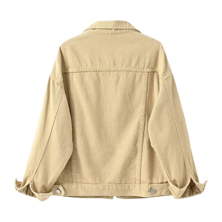 Chaqueta Corta Con Botones Para Mujer | Bolsillo En El Pecho