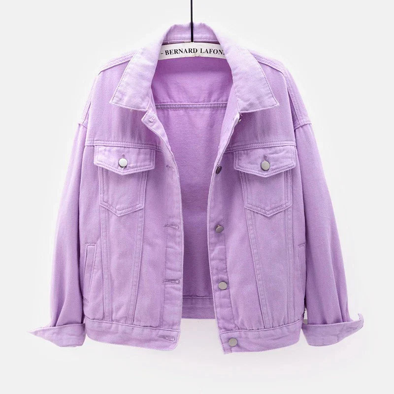 Chaqueta Corta Con Botones Para Mujer | Bolsillo En El Pecho