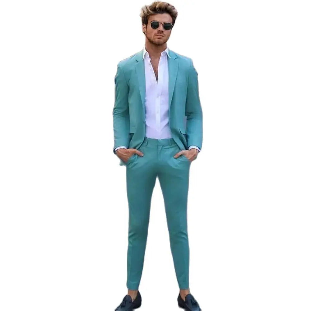 Traje Para Invitado De Boda De Dos Piezas Para Hombre | Corte Ajustado