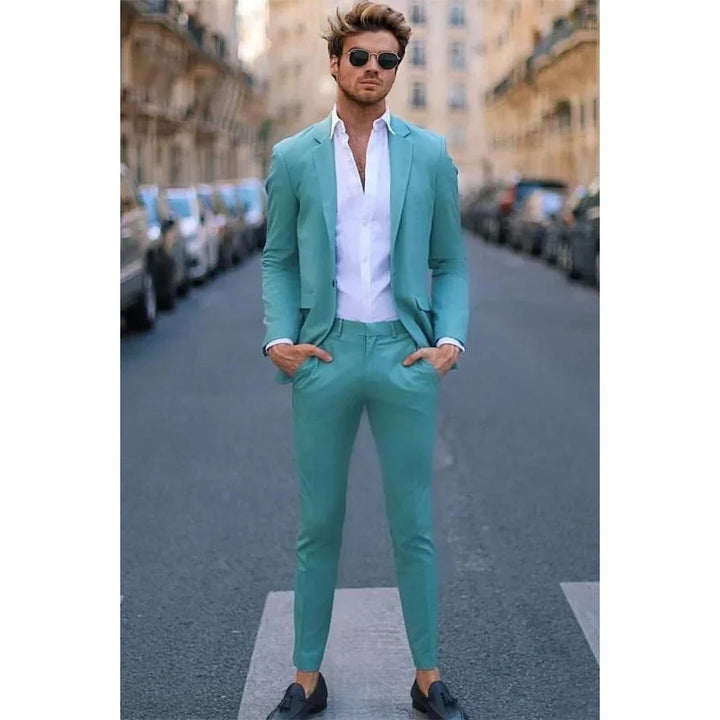 Traje Para Invitado De Boda De Dos Piezas Para Hombre | Corte Ajustado