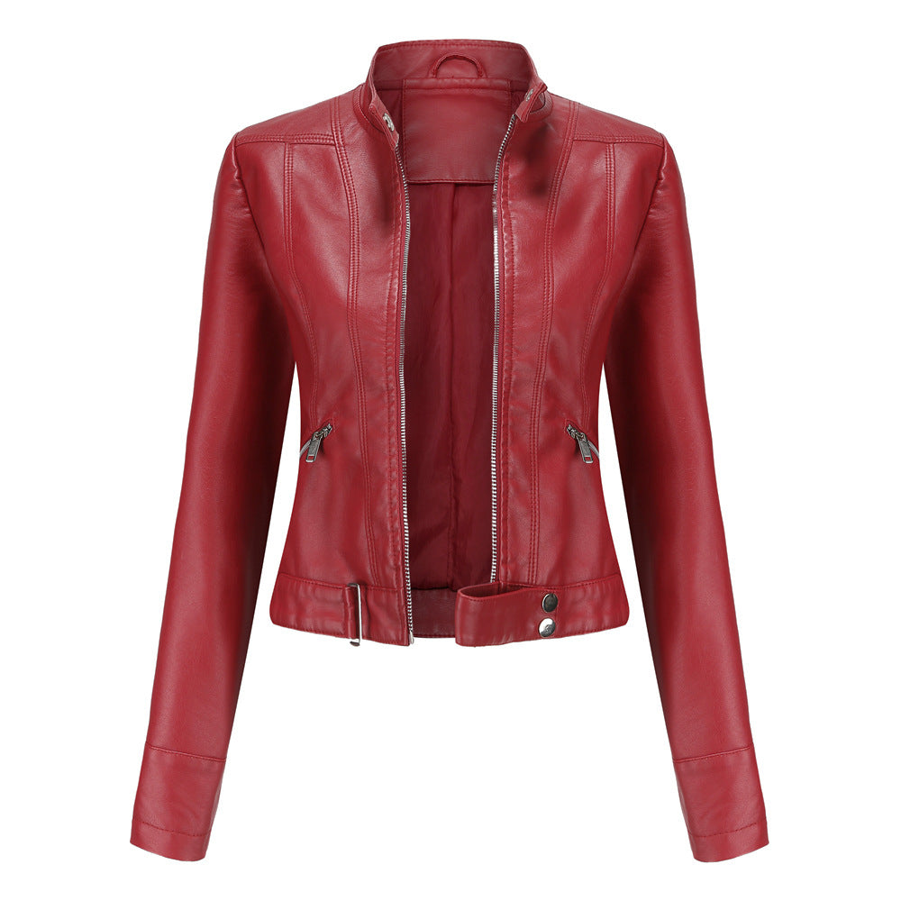 Chaqueta Corta Con Cremallera Para Mujer | Mangas Largas
