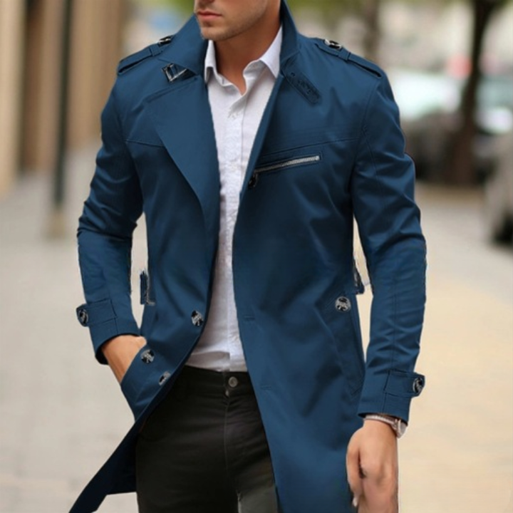 Gabardina Con Botones Para Hombre | Mangas Largas