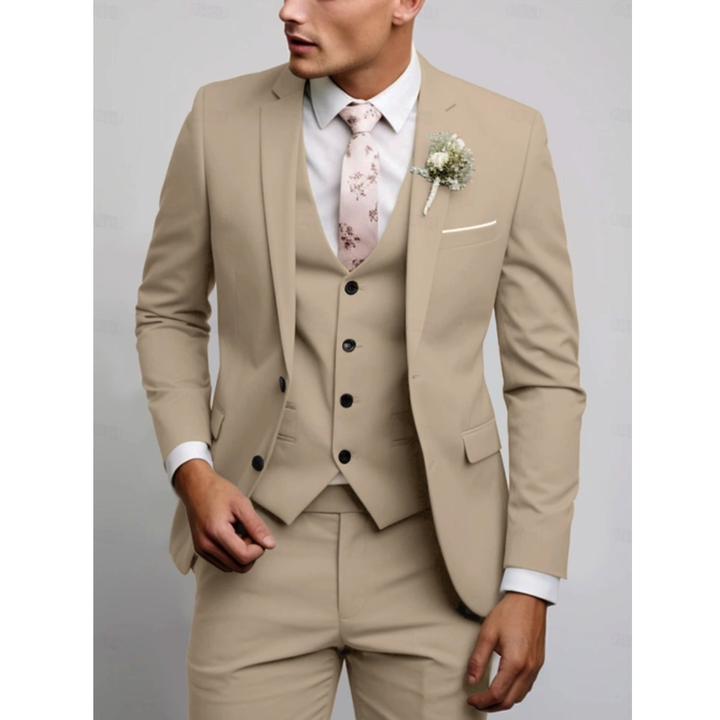 Elegancki garnitur trzyczęściowy dla mężczyzny na wesele | Krój dopasowany